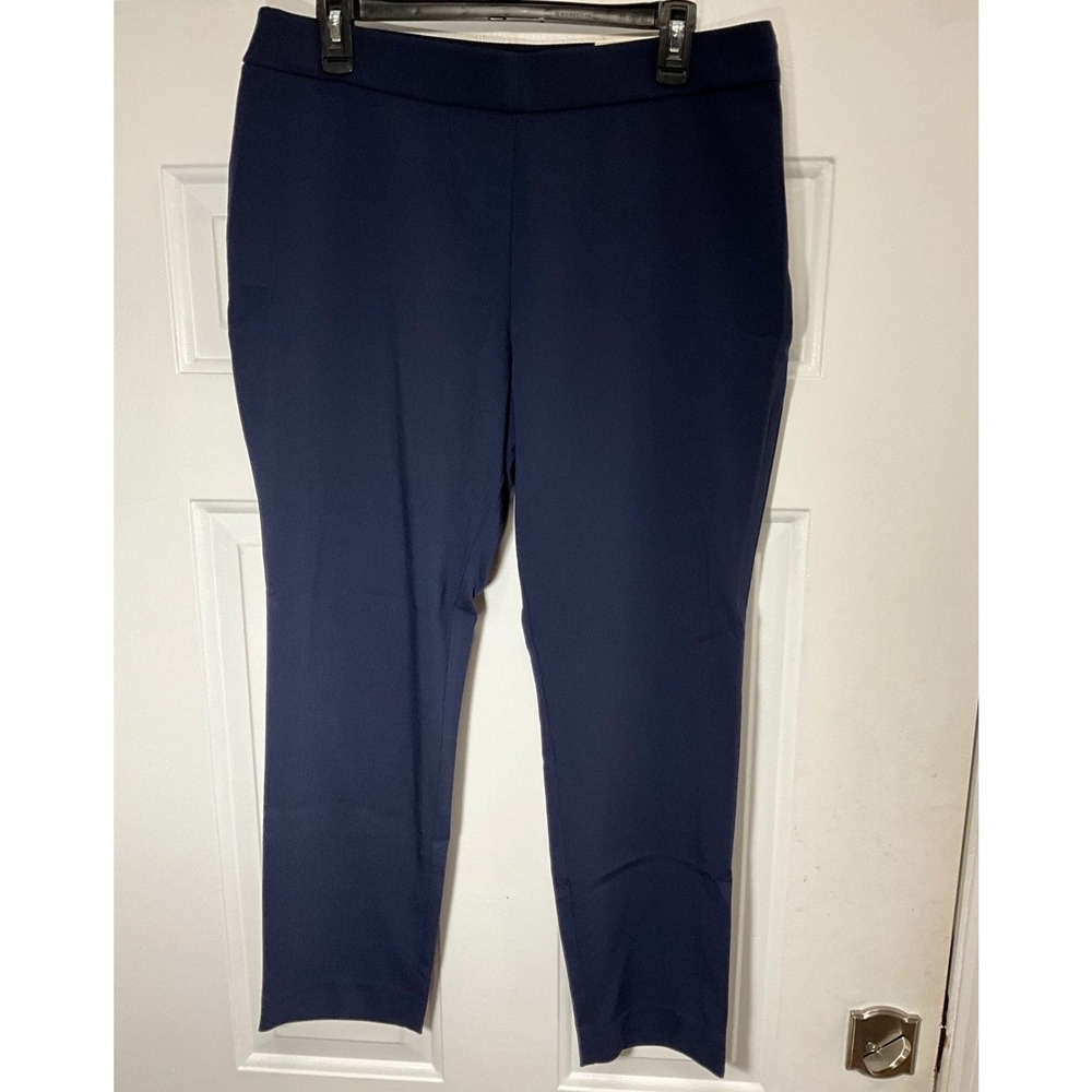 A New Day Womens High-Rise Slim Fit Ankle Pants Navy Blue Size 14